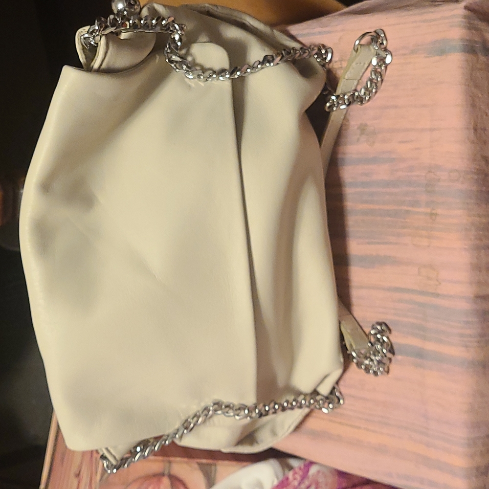 Eggshell Colored Purse by Zara.